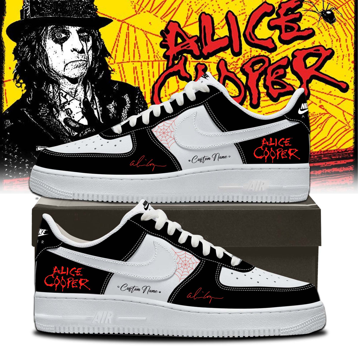 ,,Alice Cooper “Alice’s Attic Tour” 2026 Signed – Shoes 1-4
