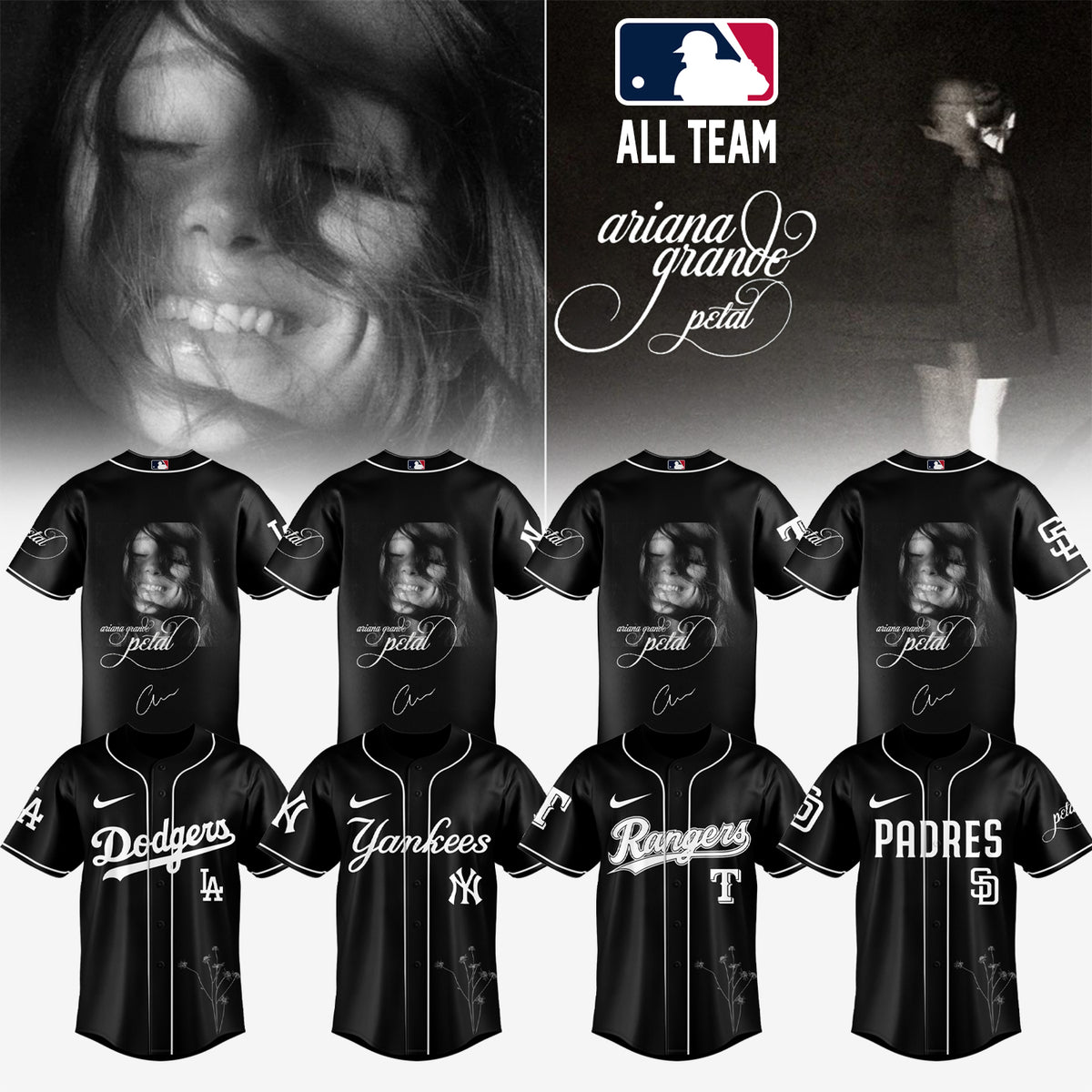 Baseball x Ariana Grande’s Petal Album Jersey