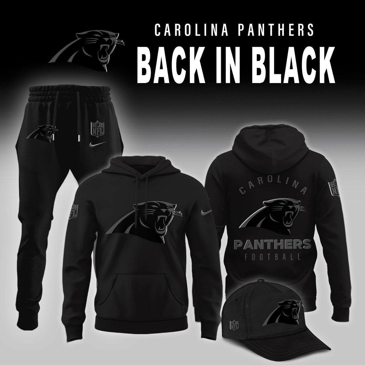 Carolina Panthers 2025 Back In Black Limited Edition Hoodie
