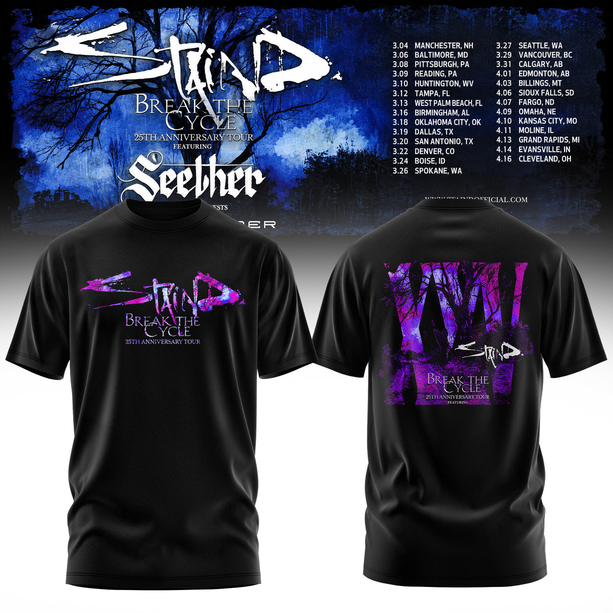 “Break The Cycle” 25th Anniversary Tour 2027 Tee