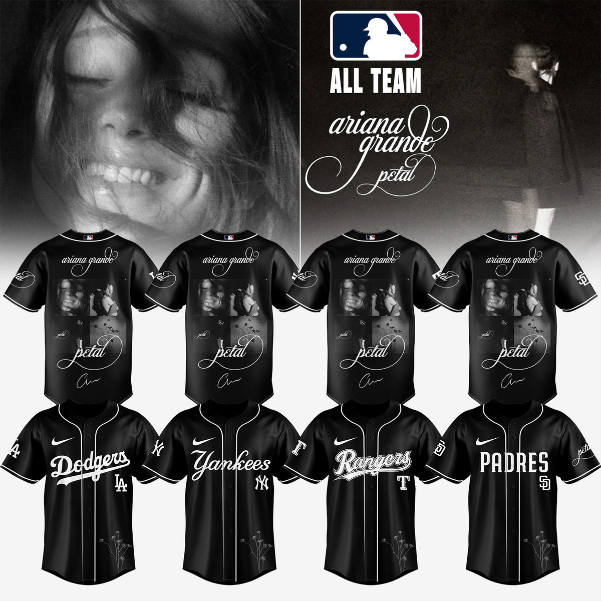 Baseball x Ariana Grande’s Petal Album Jersey