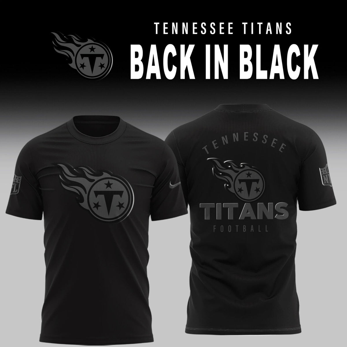 Tennessee Titans 2025 Back In Black Limited Edition Combo TShirt