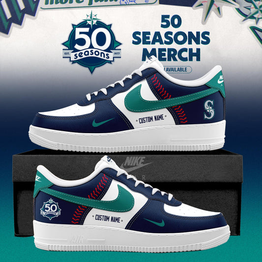 _ Seattle Mariners 50 Seasons Celebration Special Edition AF1 Sneaker
