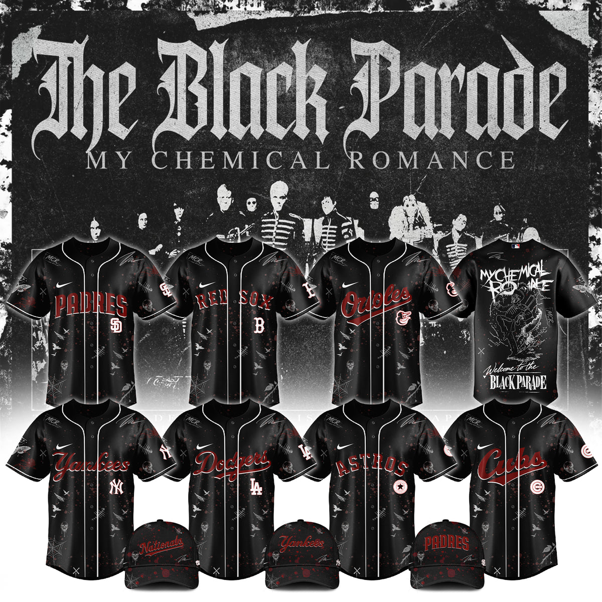 All Team x MCR The Black Parade Tour 2026 Jersey Limited Edition V1
