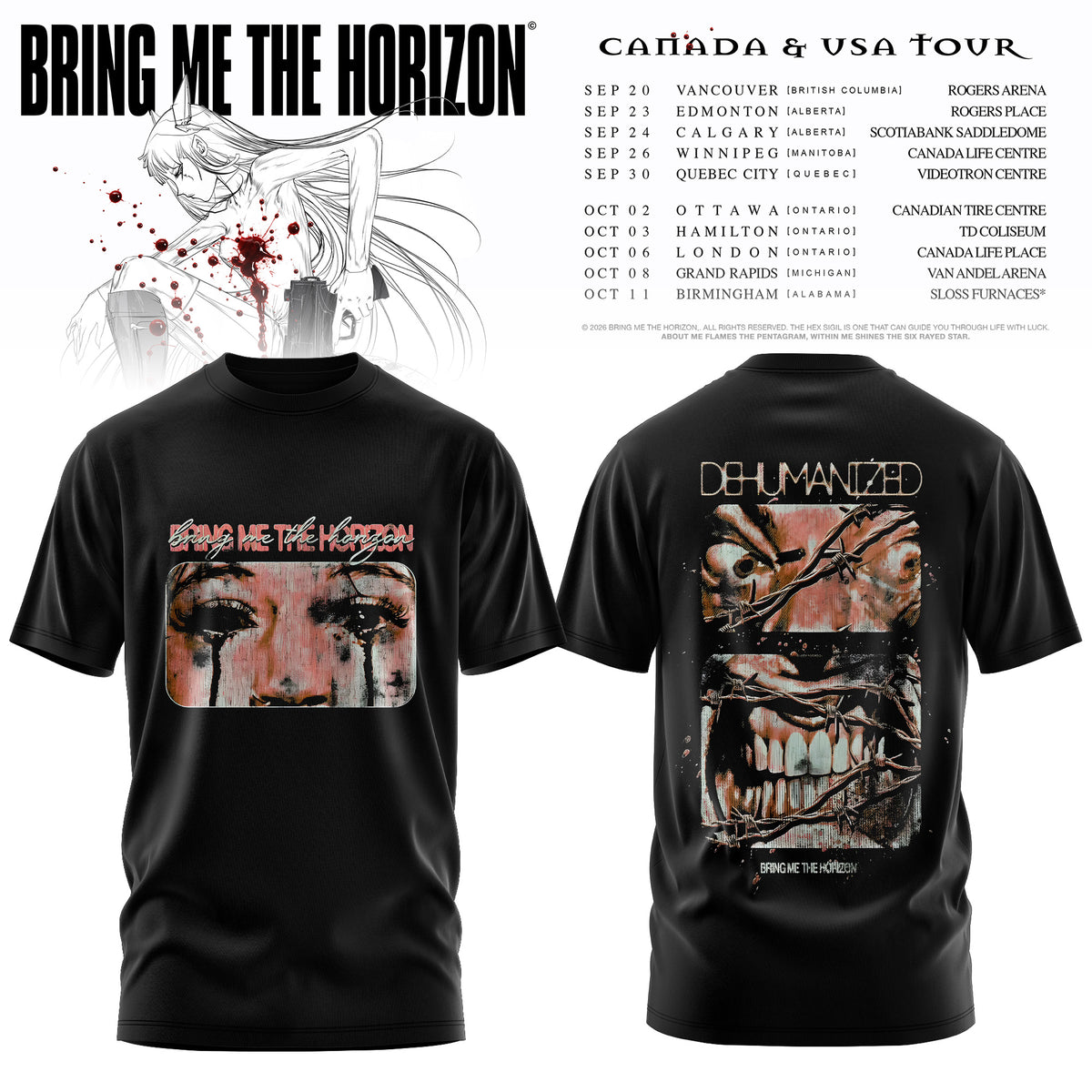 BRING ME THE HORIZON — CANADA & USA TOUR TEE