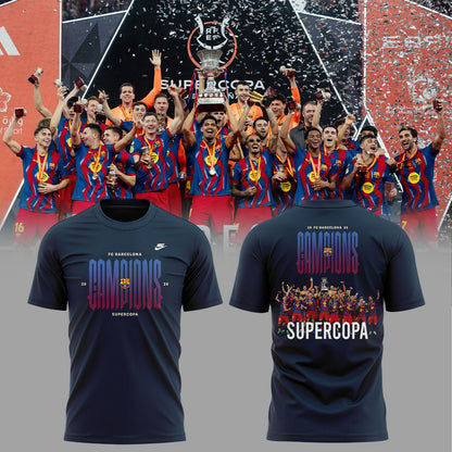 . FC Barcelona ELS CAMPIONS DE LA SUPERCOPA 2025/26 Combo V2 Shirt