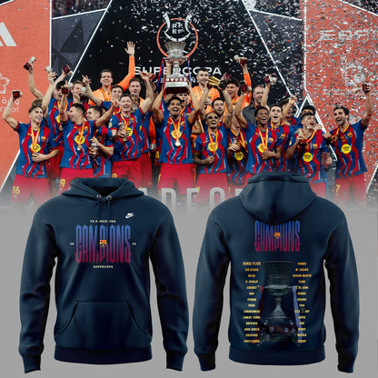. FC Barcelona ELS CAMPIONS DE LA SUPERCOPA 2025/26 Combo V3 Hoodie