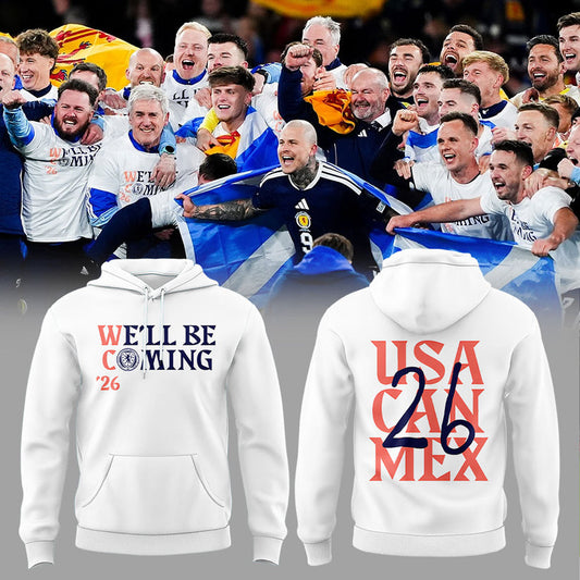 Scotland National Team Uniforms For The 2026 World Cup We’ll Be Coming Combo Hoodie