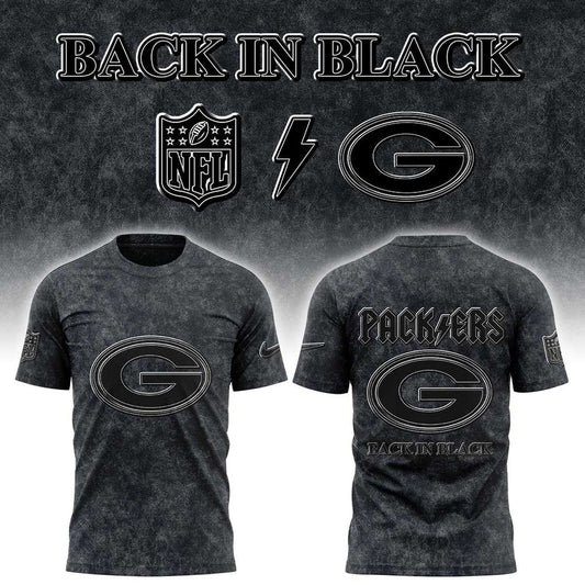 GB Packers Back in Black 2025 Combo Shirt