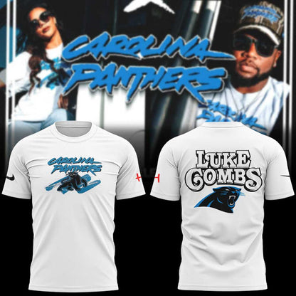 The Luke Combs x Carolina Panthers Exclusive Merch Collection Combo T-Shirt