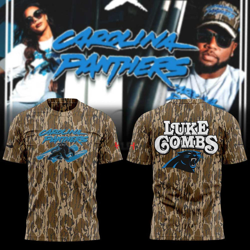 The Luke Combs x Carolina Panthers Exclusive Merch Collection Combo T-Shirt