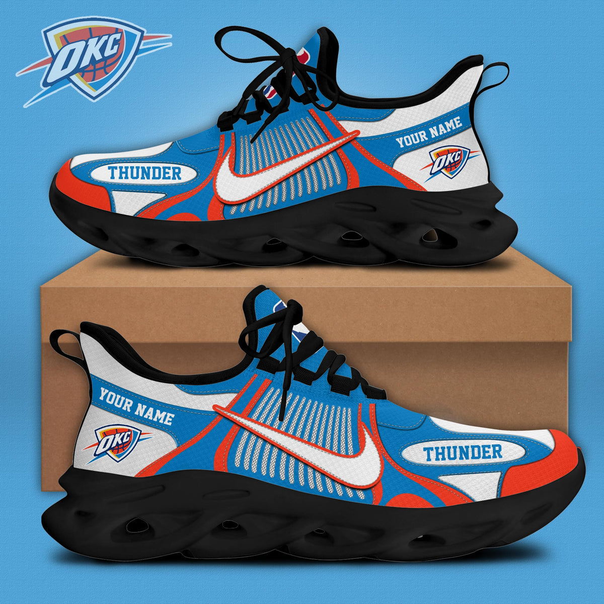 Oklahoma City Thunder Personalized Max Soul Shoes
