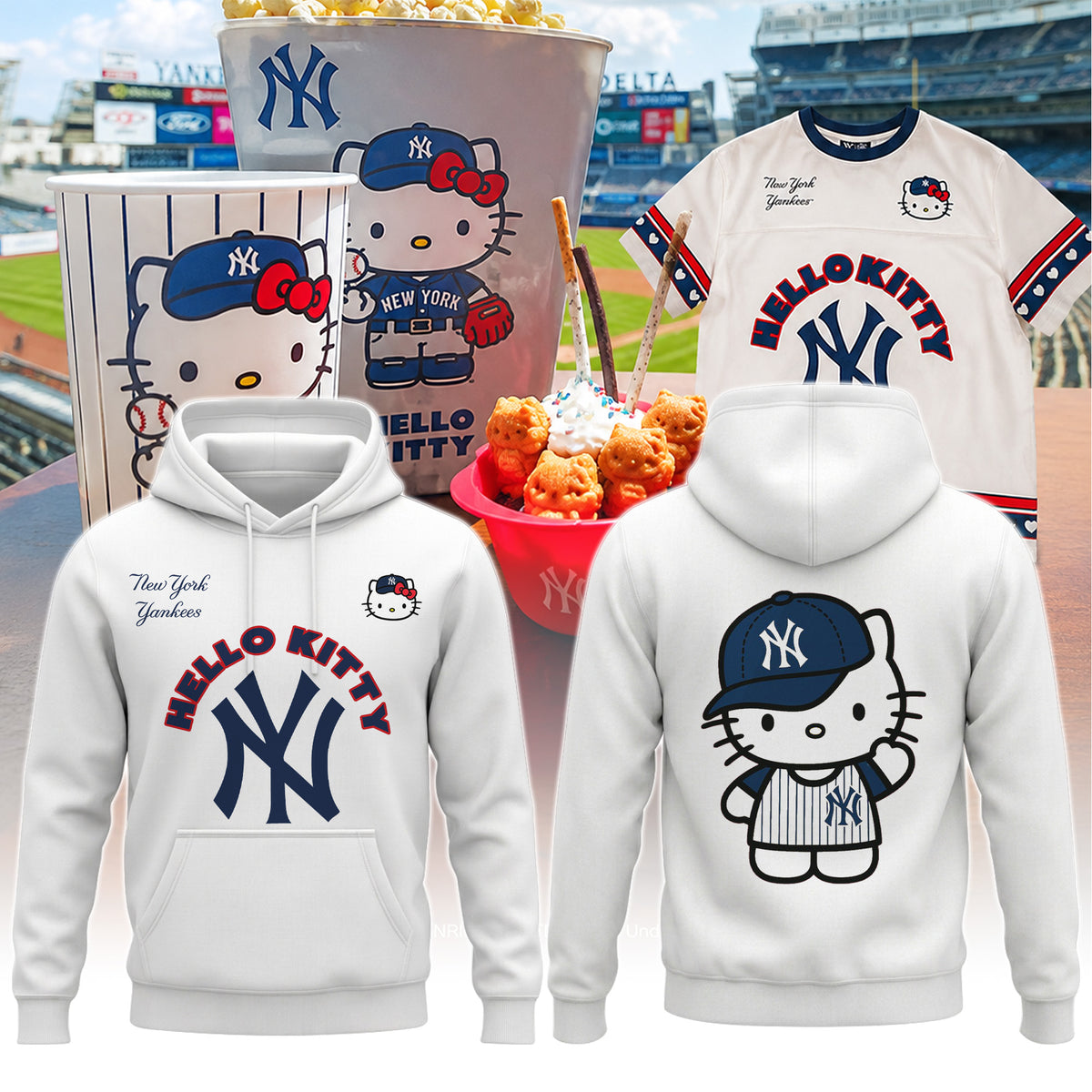 NYY x Hello Kitty Game Night 2026 Hoodie