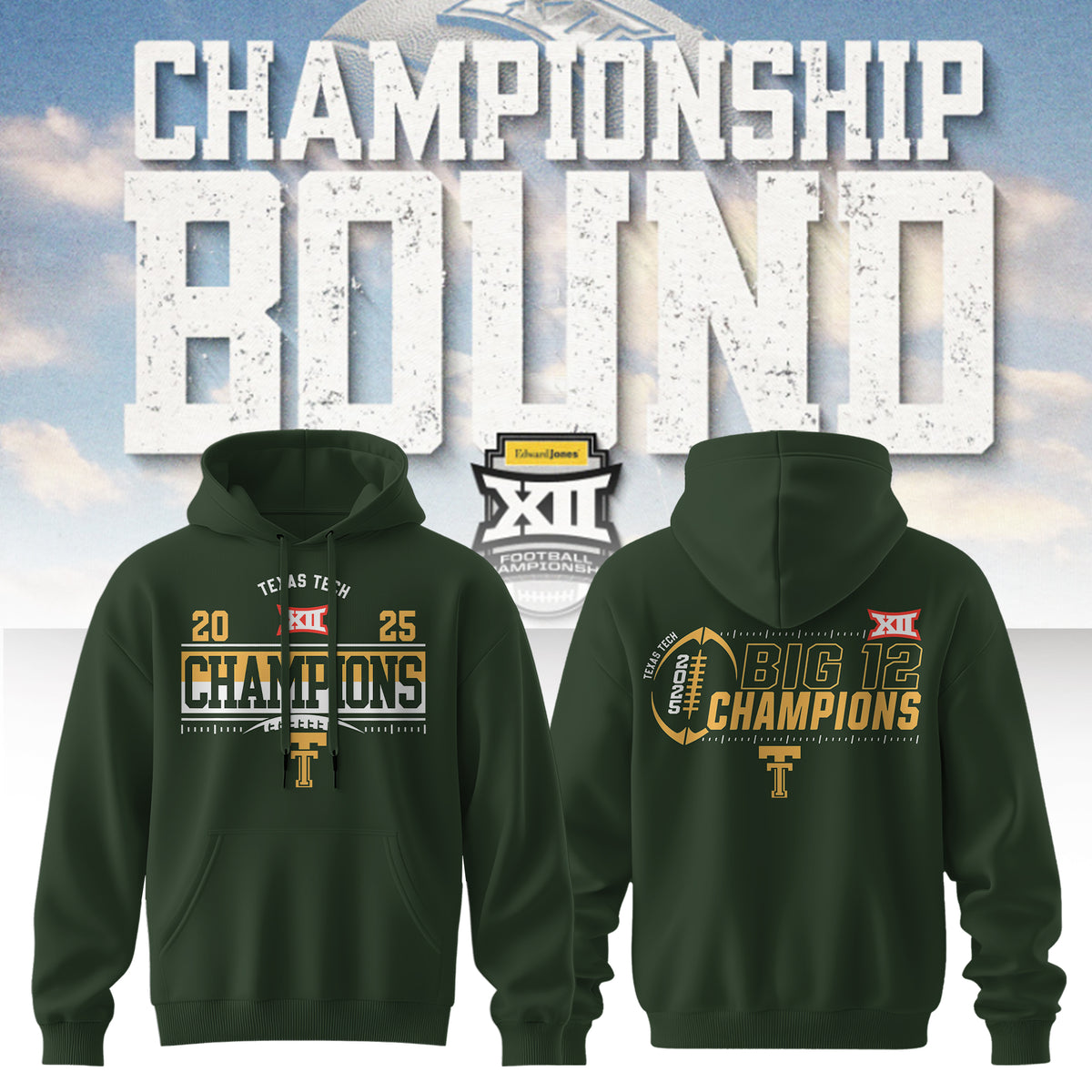 Texas Tech – 2025 Big 12 Champions Hoodie