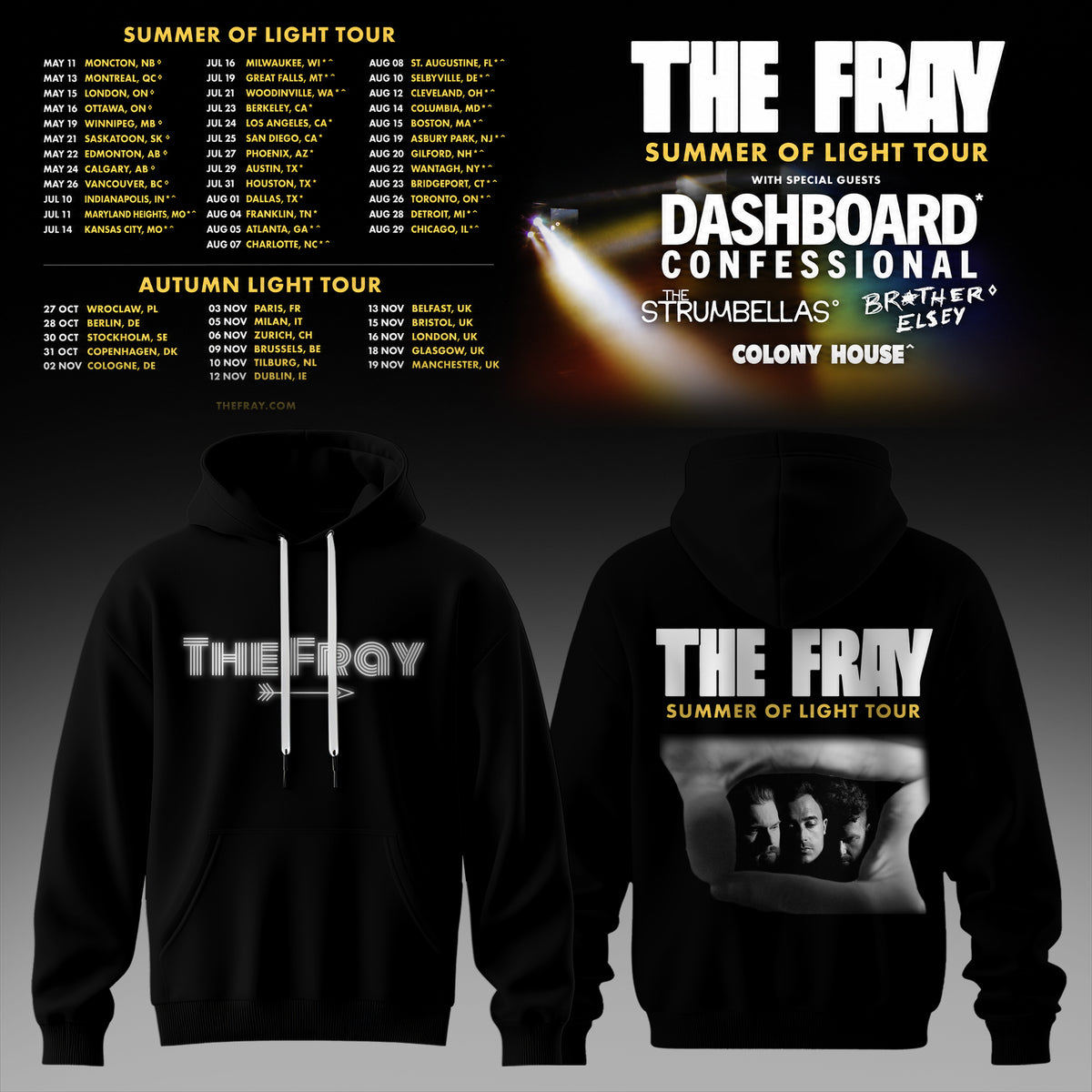 The Fray – Summer of Light Tour Limited Hoodie