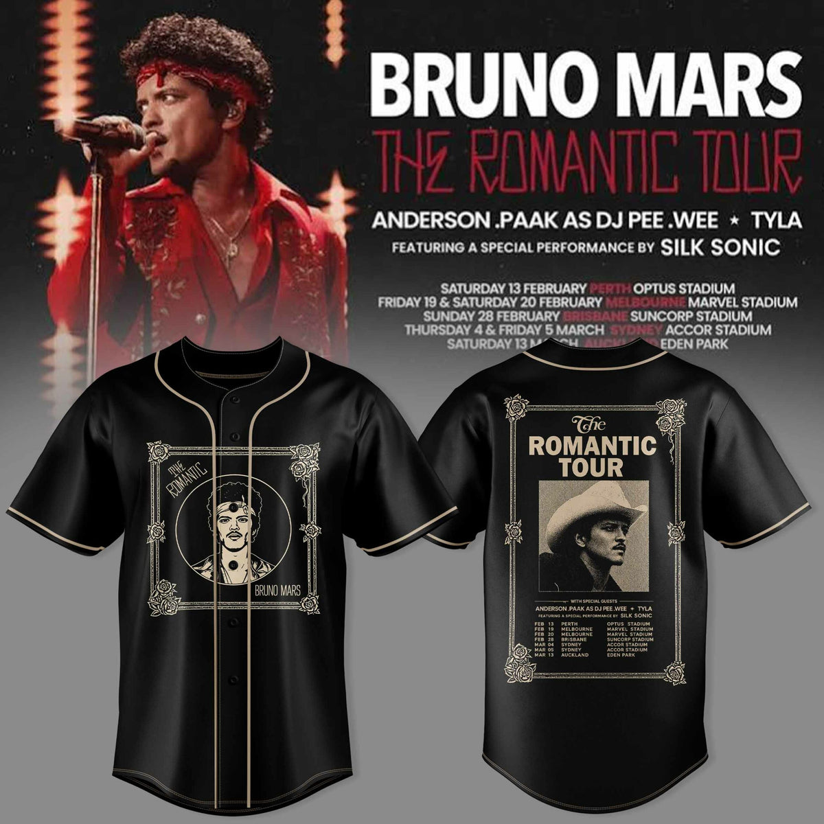 BRUNO MARS – THE ROMANTIC TOUR JERSEY