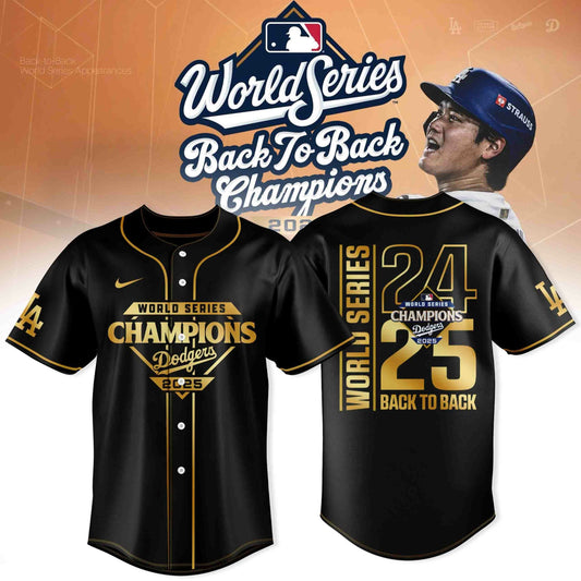 Los Angeles Dodgers – 2025 Back to Back World Series Champions Jersey