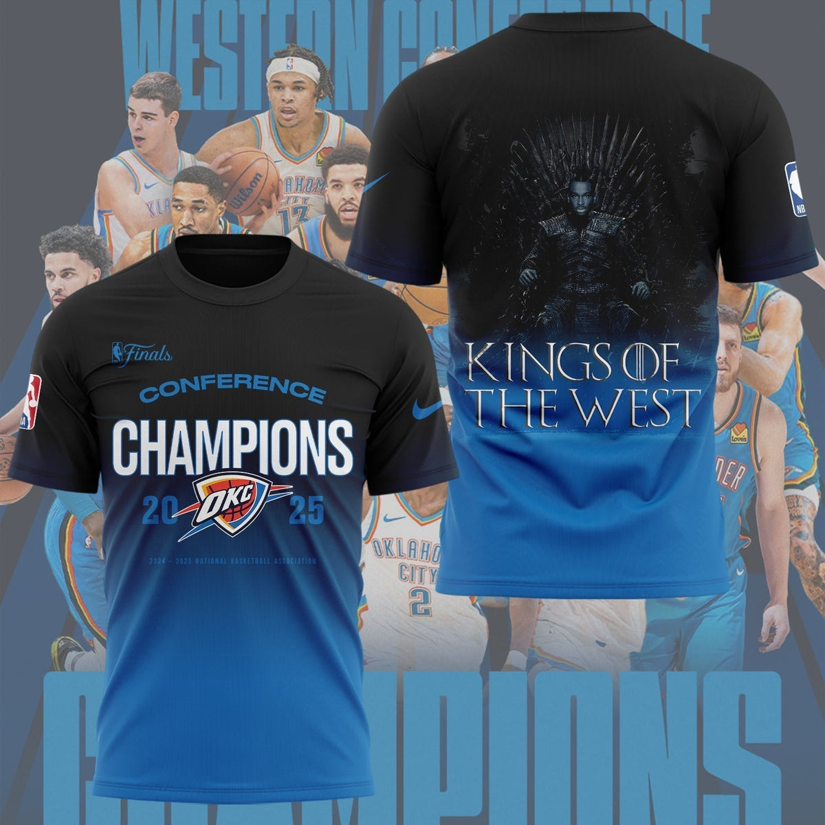 Limited Edition OKC Thunder Western Conference Champions 2025 T-Shirt