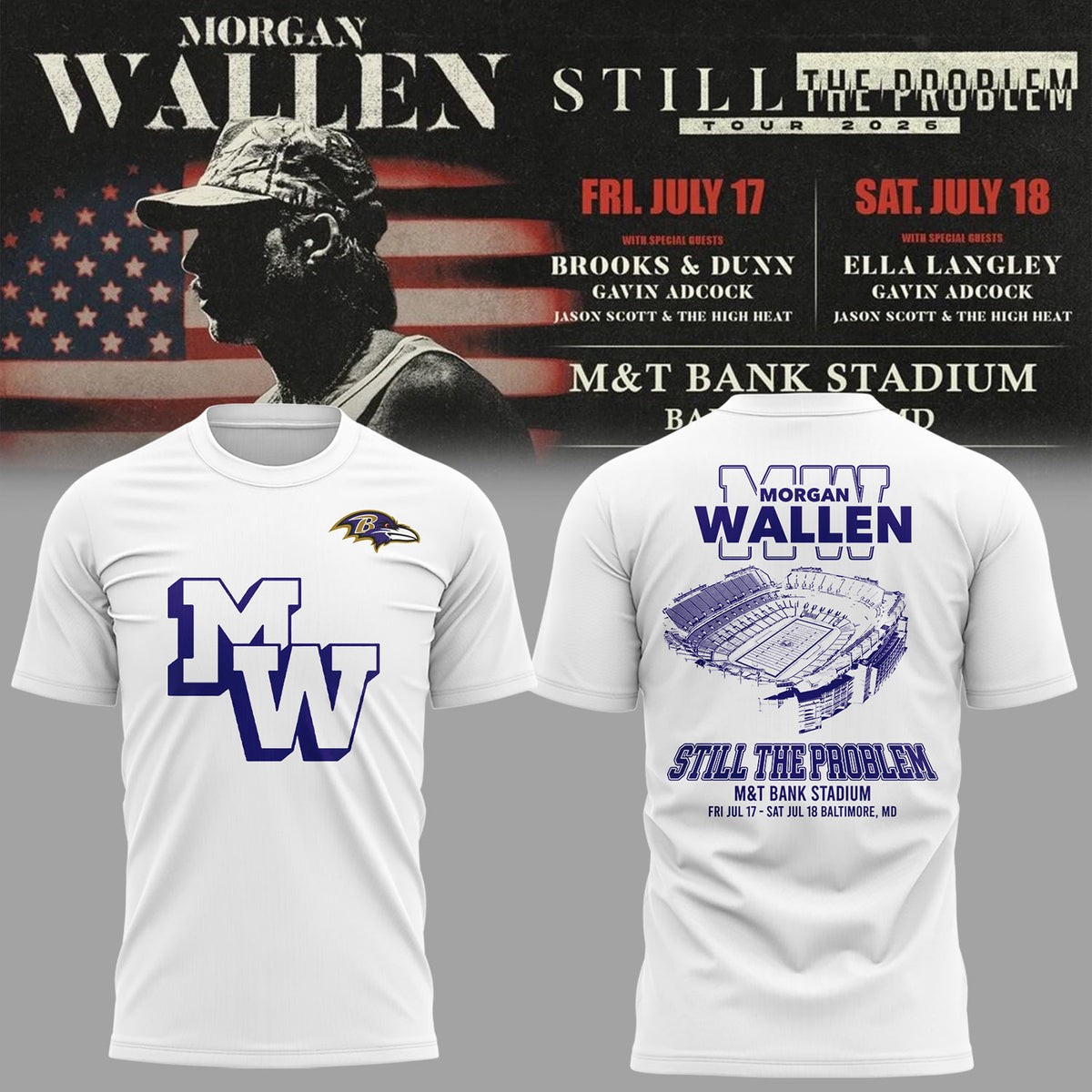 MW “Still The Problem Tour”at M&T Bank Stadium,MD Shirt-KC07172624