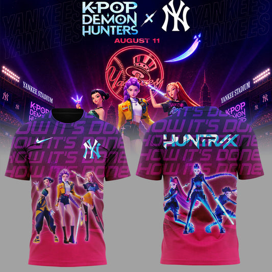 Limited Editon KPop Demon Hunters x Yankees Tshirt