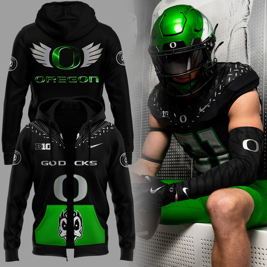 Limited Edition Oregon Football Game 6 uniform combo Zip Hoodie-ND10092530