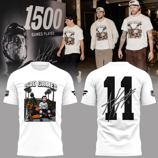 Limited Edition Anze Kopitar 1500 game play Tshirt-PA030626026