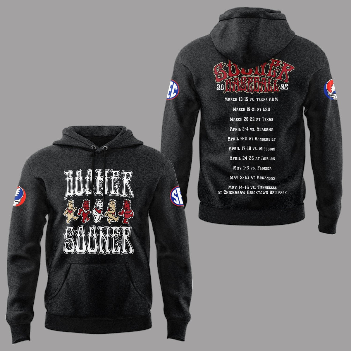 Limited Edition Grateful Sooners 💀⚾ Hoodie