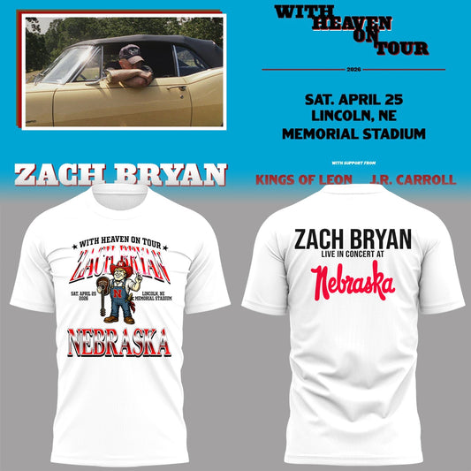 Limited Edition “With Heaven On Tour 2026” at Memorial Stadium Shirt
