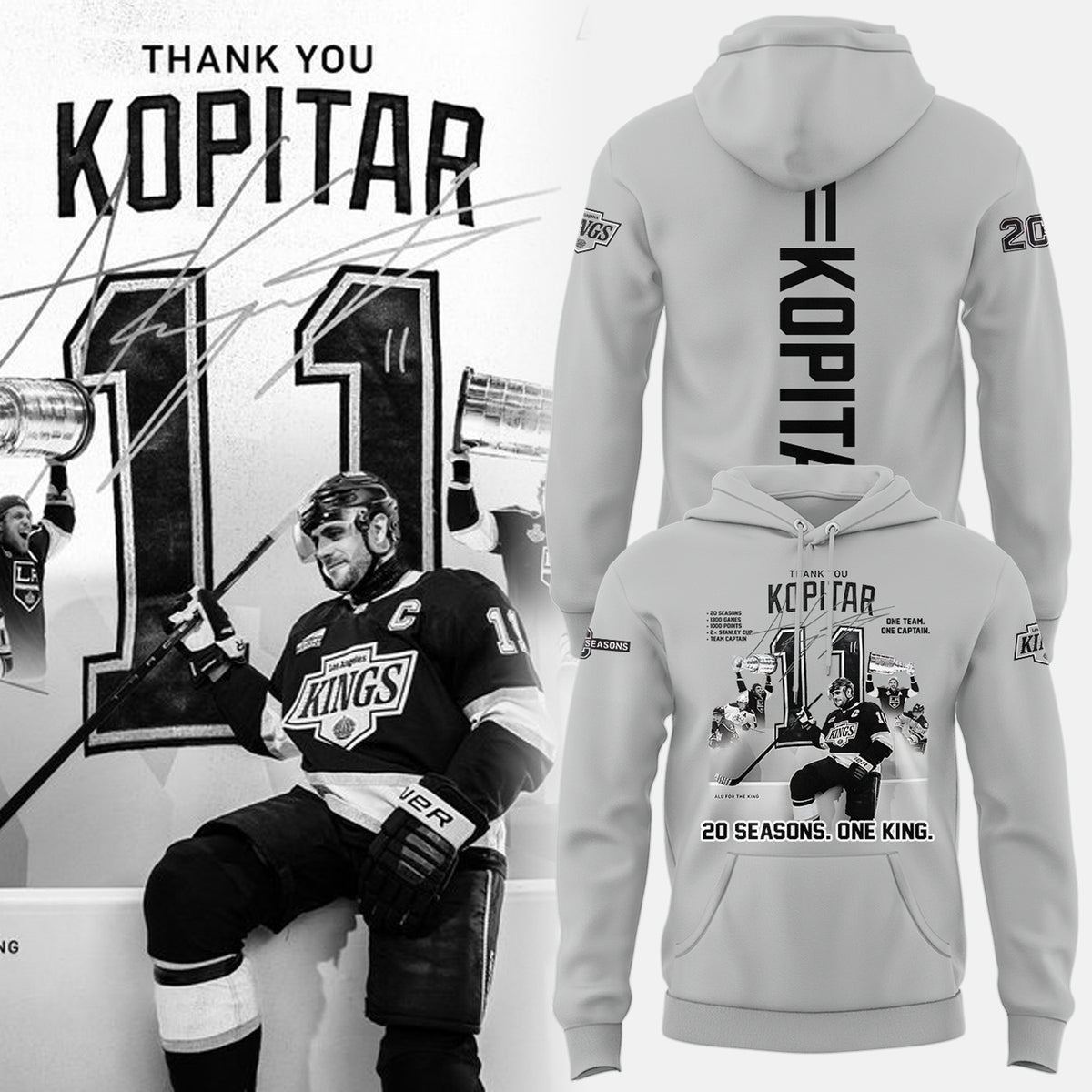 Limited Edition Anze Kopitar Hoodie-PA042726004