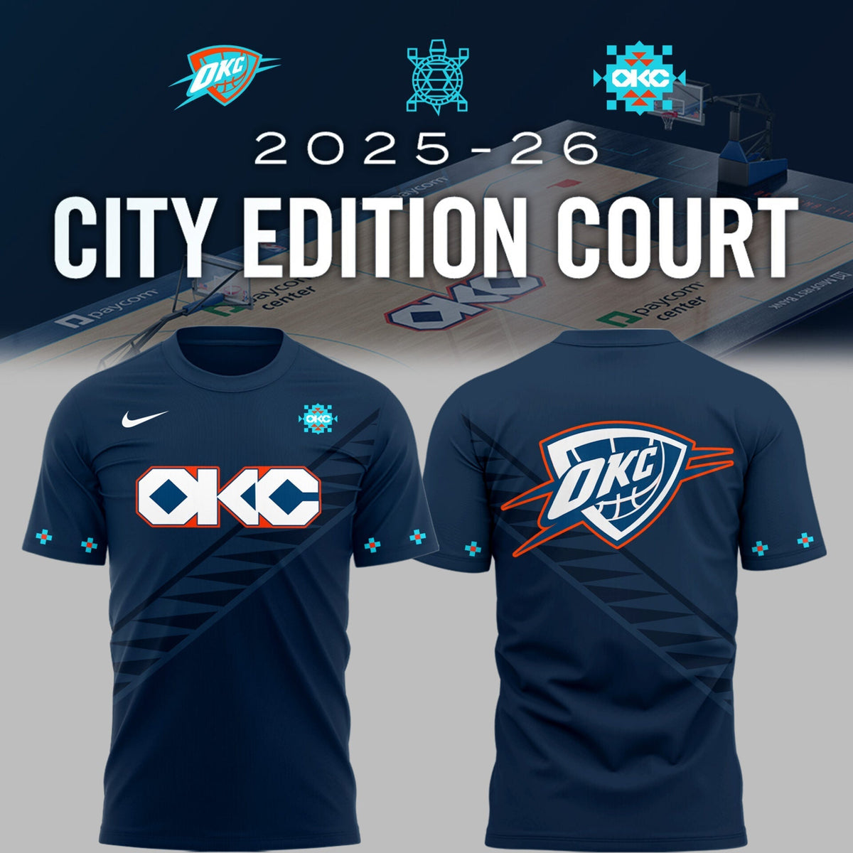 Limited Edition Thunder Basketball New City Edition 25′ TShirt-PU25082404