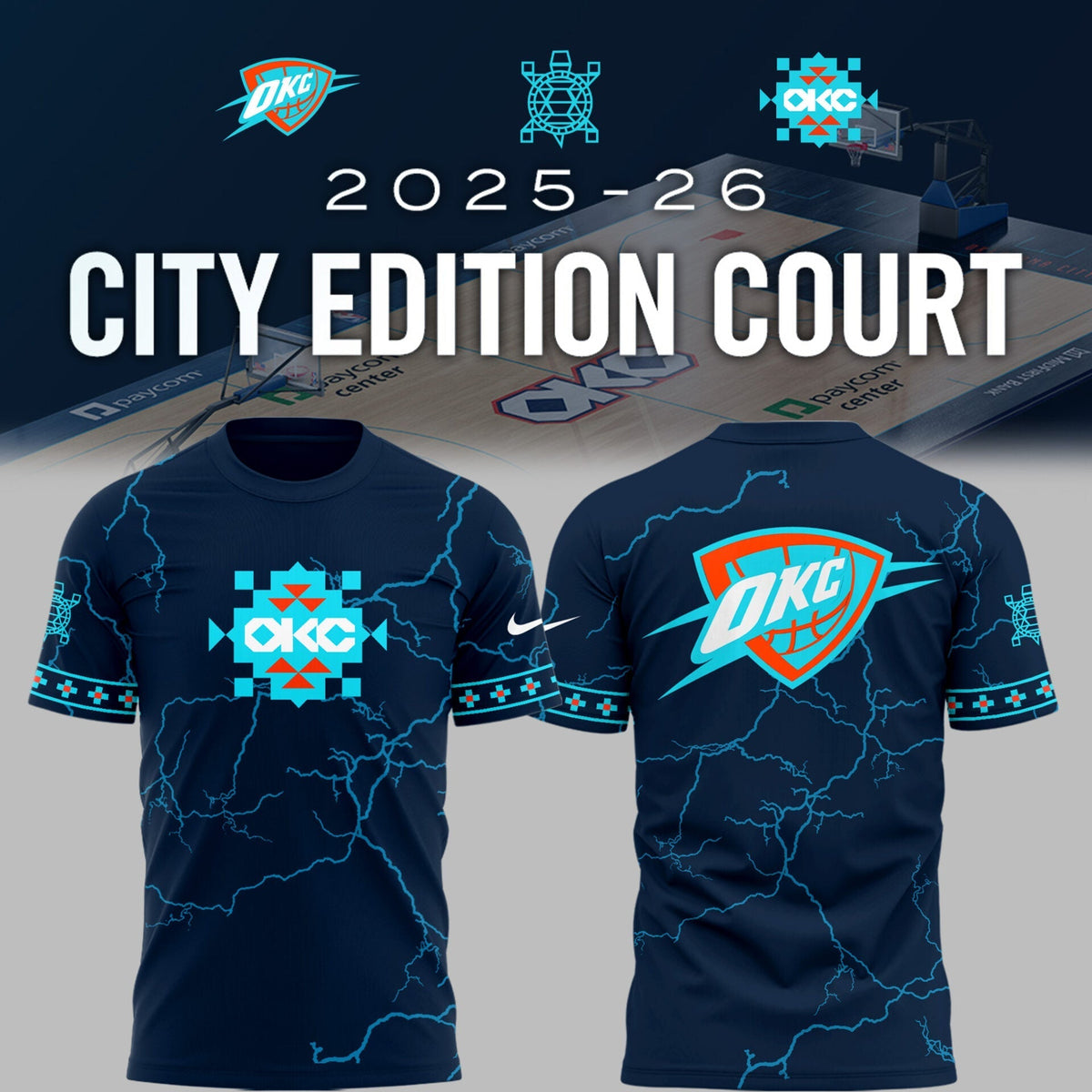 Limited Edition Thunder Basketball New City Edition 25′ TShirt-PU25082406