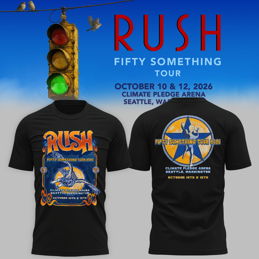 🔥 Rush “Fifty Something Tour 2026” T shirt