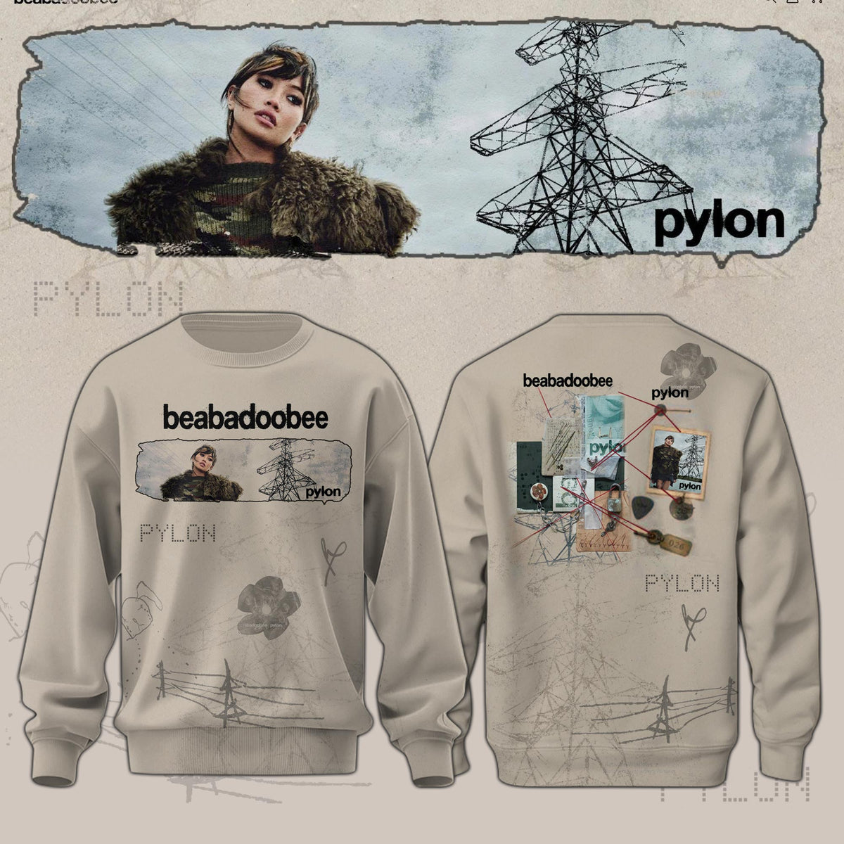 Beabadoobee Special “Pylon” Album 2026 Limited Edition Sweatshirt