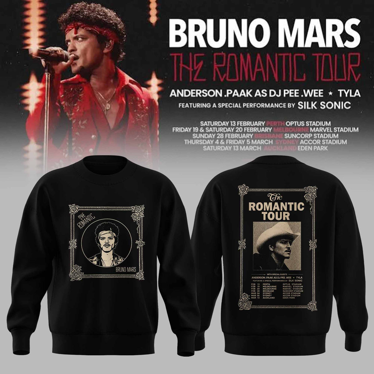 BRUNO MARS – THE ROMANTIC TOUR SWEATER