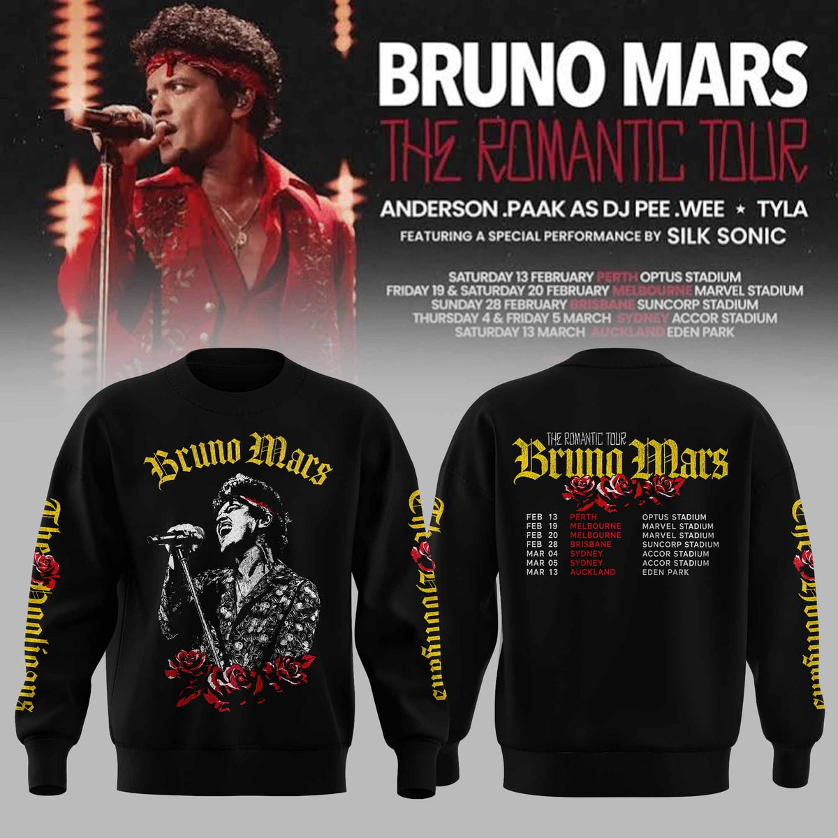 BRUNO MARS – THE ROMANTIC TOUR SWEATER