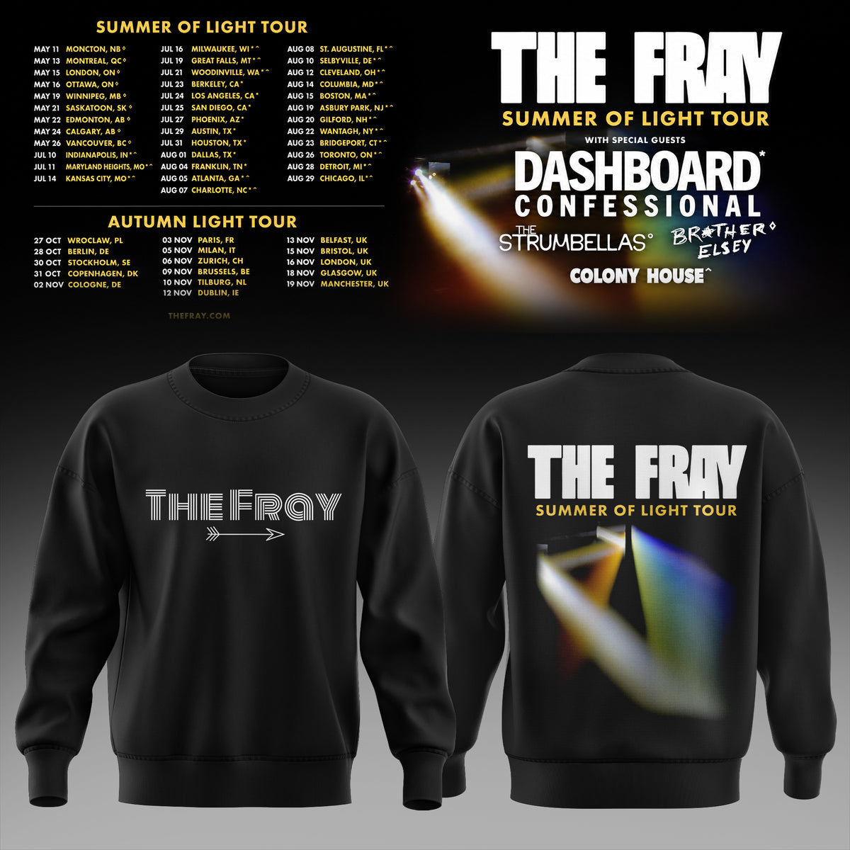 The Fray – Summer of Light Tour Limited Sweat Shirt