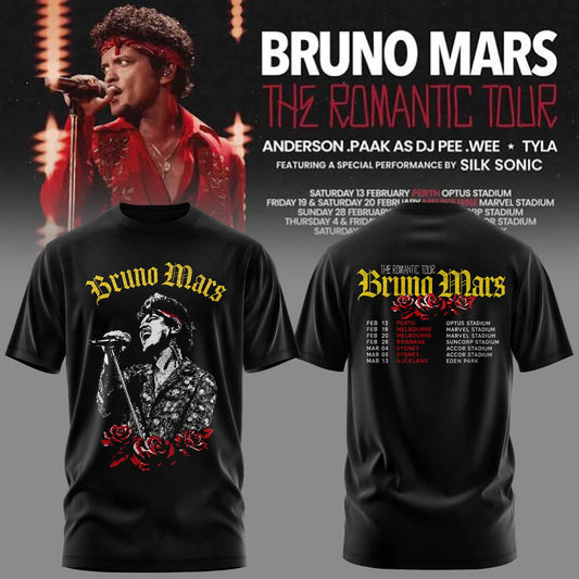 .BRUNO MARS – THE ROMANTIC TOUR T-SHIRT