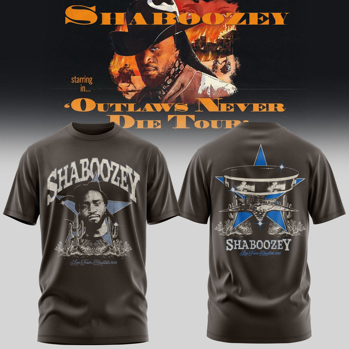 Shaboozey – The Outlaws Never Die Tour T-shirt