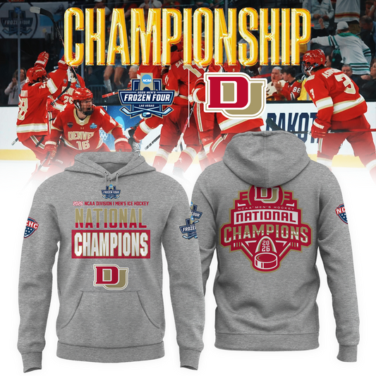 Denver Pioneers 2026 NCAA Men's Hockey National Champions Hoodie
