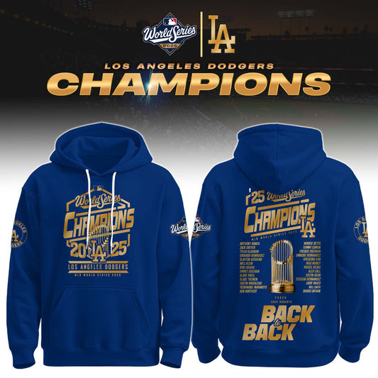 LAD x World Series Champion Back To Back 2025 Special Hoodie Blue