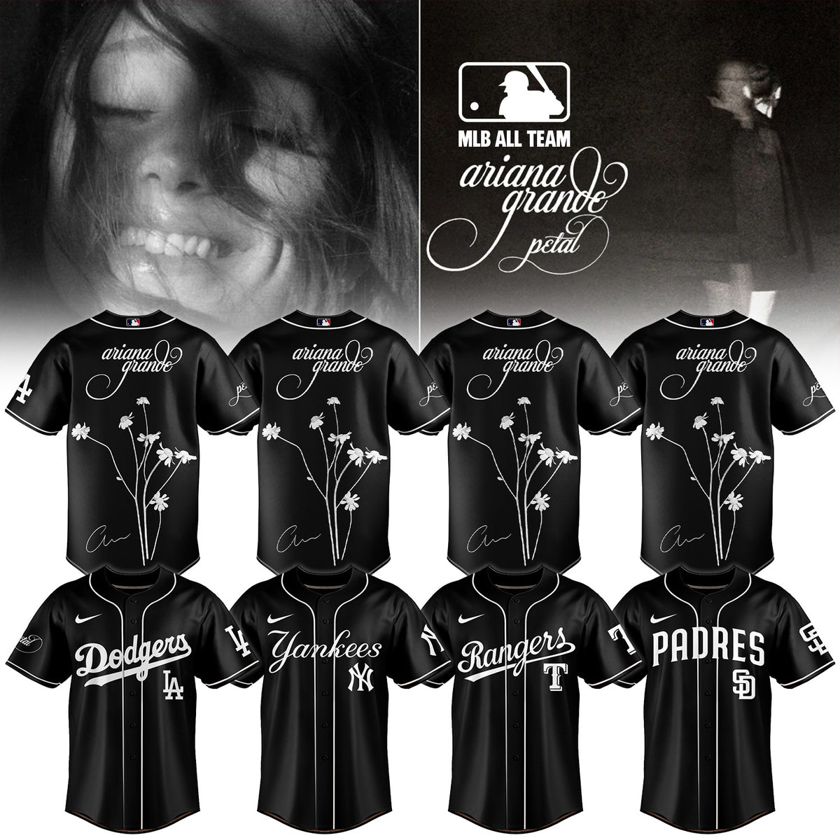 Baseball x Ariana Grande’s Petal Album Jersey