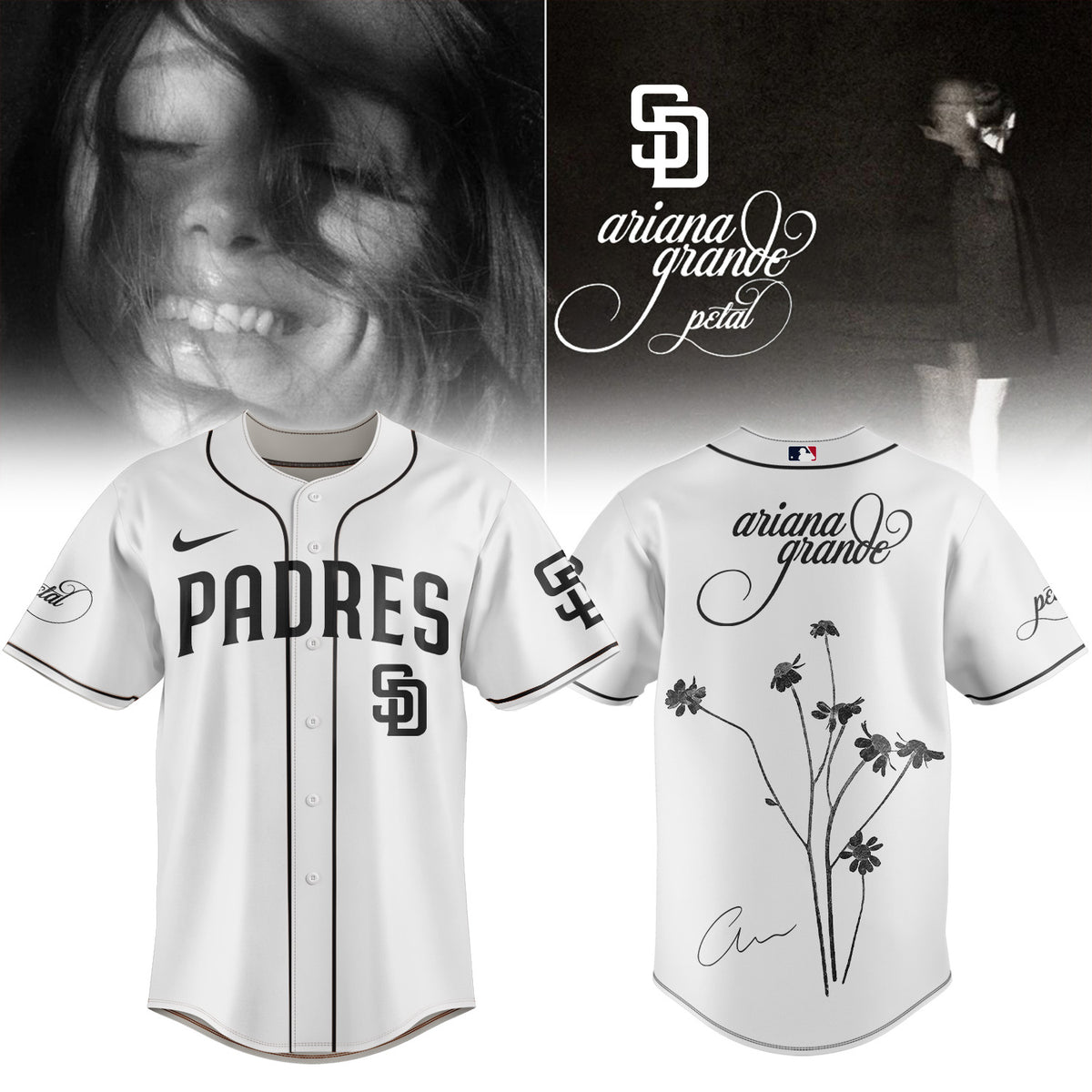 Baseball x Ariana Grande’s Petal Album Jersey