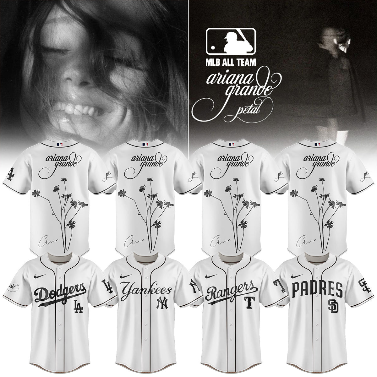 Baseball x Ariana Grande’s Petal Album Jersey