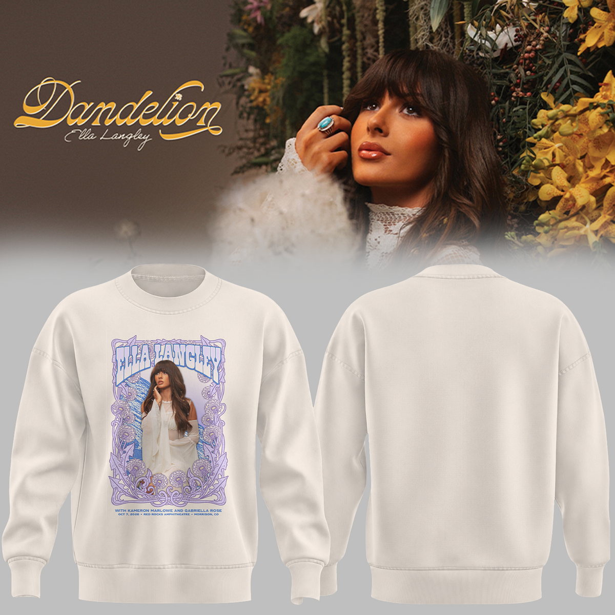 Ella Langley Morrison CO Event Poster 2026 At Red Rocks Amphitheatre Oct 7 2026 Unisex Sweater