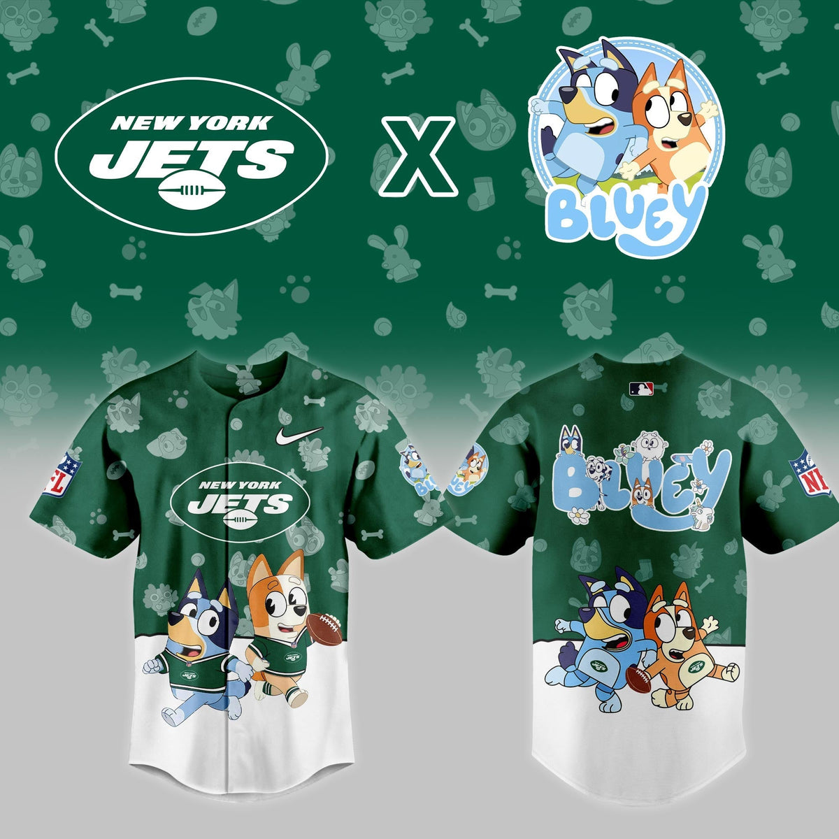 New York Jets x Bluey Night Limited Jersey | SN78