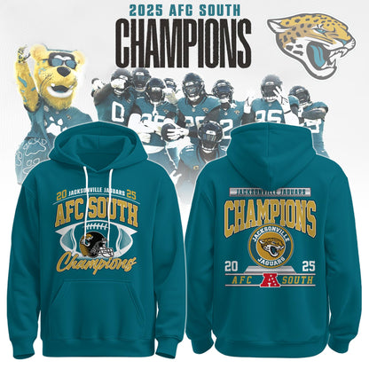 . Jacksonville Jaguars 2025 AFC South Champions Hoodie