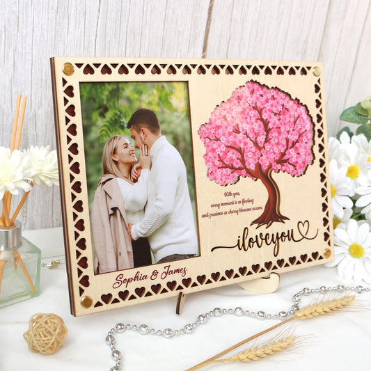 Picture Frame Personalized Photo Frame With Your Favorite Quote or Message Unique Gift for Anniversary, Wedding Decor, Valentines Day