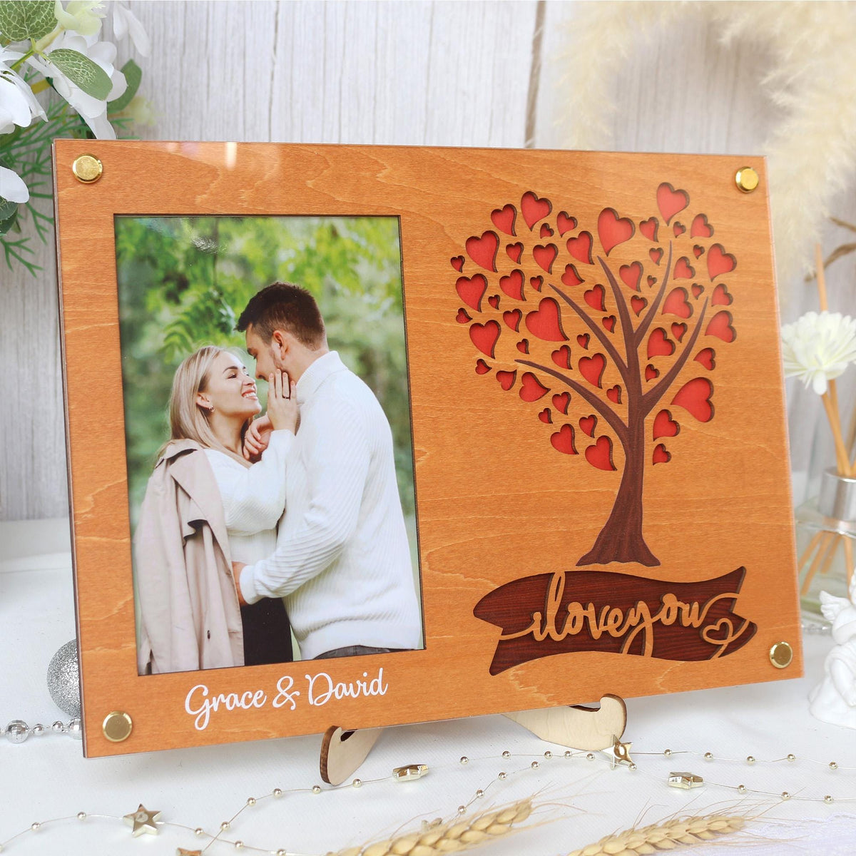 Picture Frame Personalized Photo Frame Unique Gift for Anniversary, Wedding Decor, Valentines Day Gifts