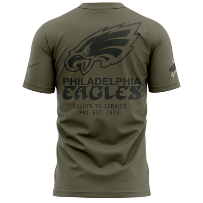Limited Edition Philadelphia Eagles Salute to Service Tshirt 2025