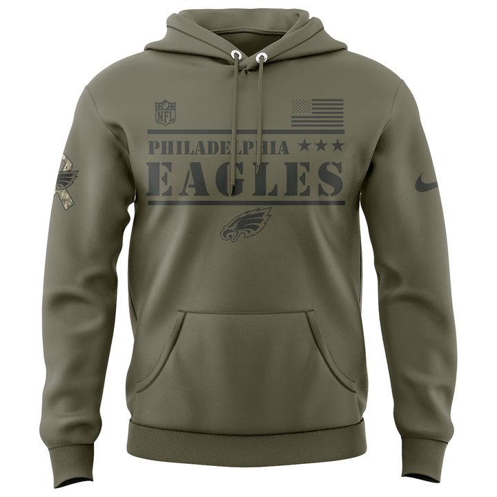 Limited Edition Philadelphia Eagles Salute to Service Hoodie2025